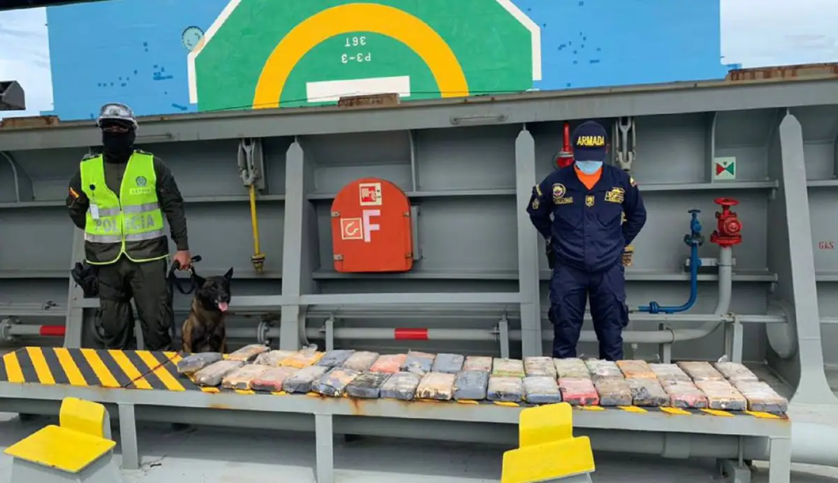 Hallan droga en cubierta de buque que salía del puerto de Barranquilla